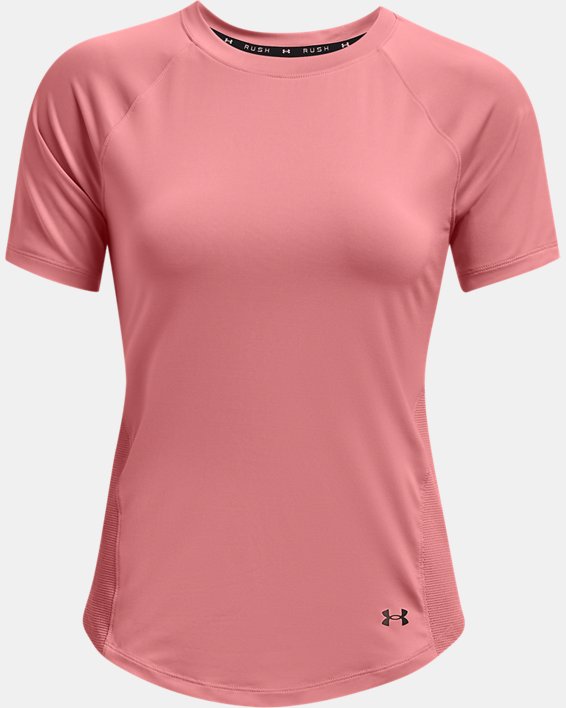 Women's UA RUSH™ HeatGear® Mesh Short Sleeve, Pink, pdpMainDesktop image number 5